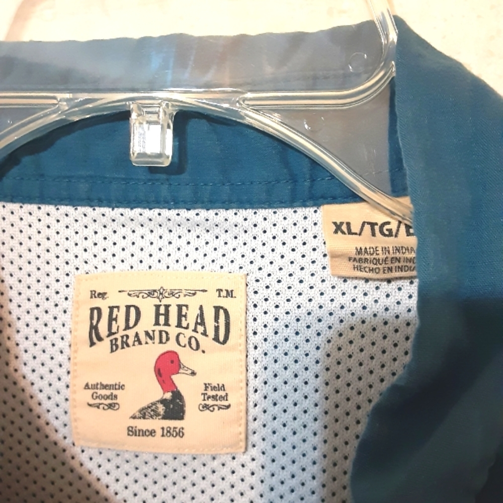 XL RED HEAD SUMMER BUTTON FRONT SHIRT CAPED BACK - Picture 2 of 5